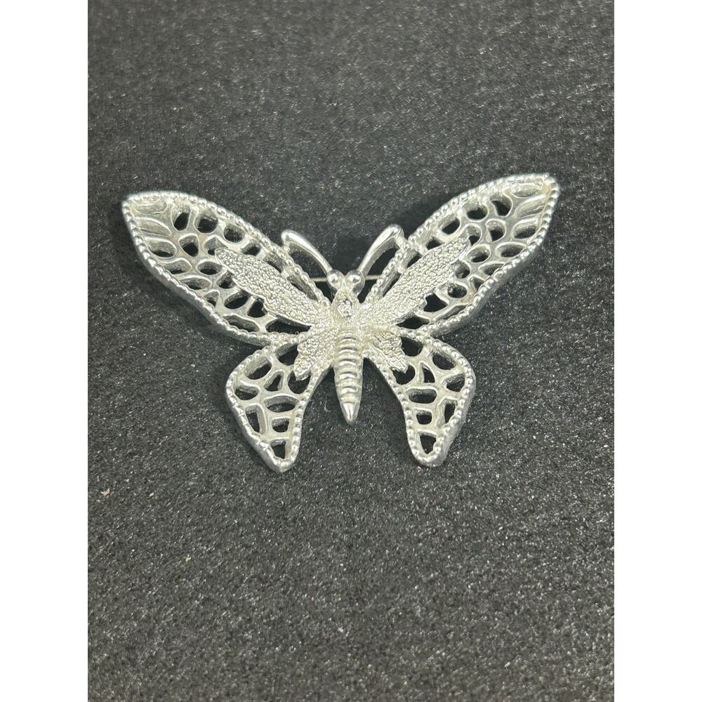 Vintage Silvertone Sarah Coventry Madame Butterfly Brooch Pin